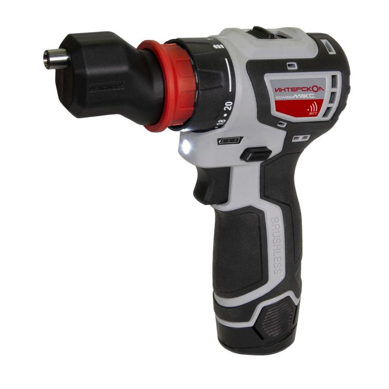  Дрель-шуруповерт аккумуляторная бесщеточн. ДА-10/12В 36 КомбиМАКС (Li-ion сумка 2 аккум. 2А.ч 4 насадки) ИНТЕРСКОЛ 687.2.2.78 фото в каталоге от BTSprom.by