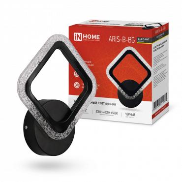 светильник светодиодный elegant aris-b-bg 15вт 3000-6500к 1050лм 230в step color черн. in home 4690612043128 от BTSprom.by