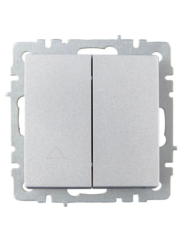  Выключатель жалюзи СП BRITE ВС10-1-5-БрА 10А механизм алюм. IEK BR-V15-0-10-K47 фото в каталоге от BTSprom.by