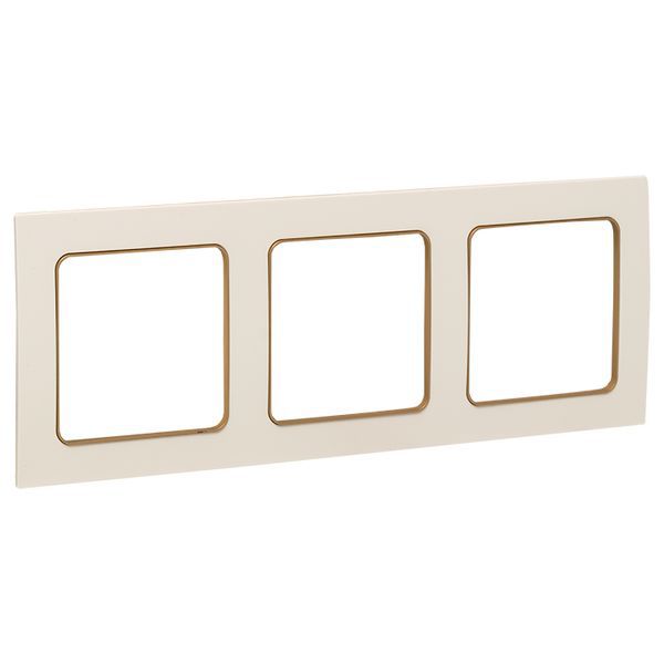  Рамка 3-м Стокгольм бел. с линией цвета шампань PROxima EKF EAM-G-302-20 фото в каталоге от BTSprom.by