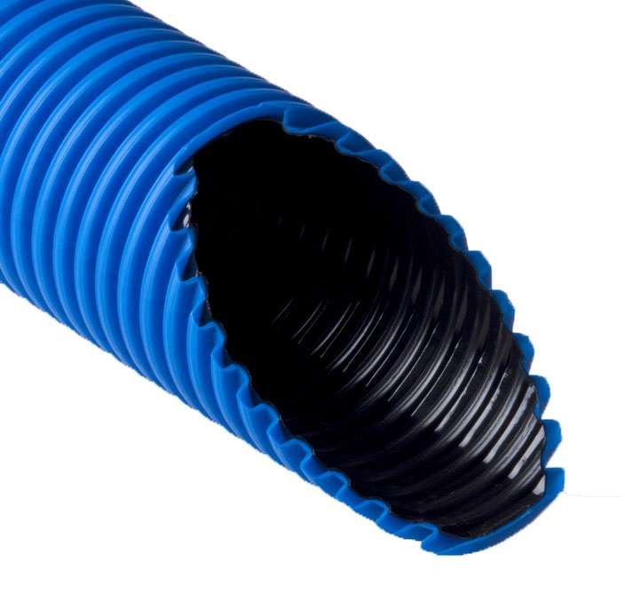 труба гофрированная двустенная пнд/пвд дренажная d110/93.8мм с фильтром (уп.50м) син. ruvinil т2-др0-110ф(50) от BTSprom.by