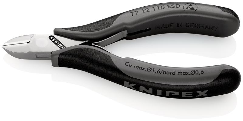 бокорезы esd круглая головка режущая кромка с маленькой фаской с зажимом для проволоки l-115мм knipex kn-7712115esd от BTSprom.by
