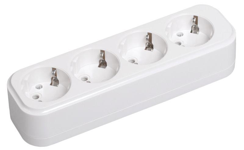 колодка удлинителя 4-м 16а classic к04 2p+pe 250в iek kyp11-16-04-00-z от BTSprom.by