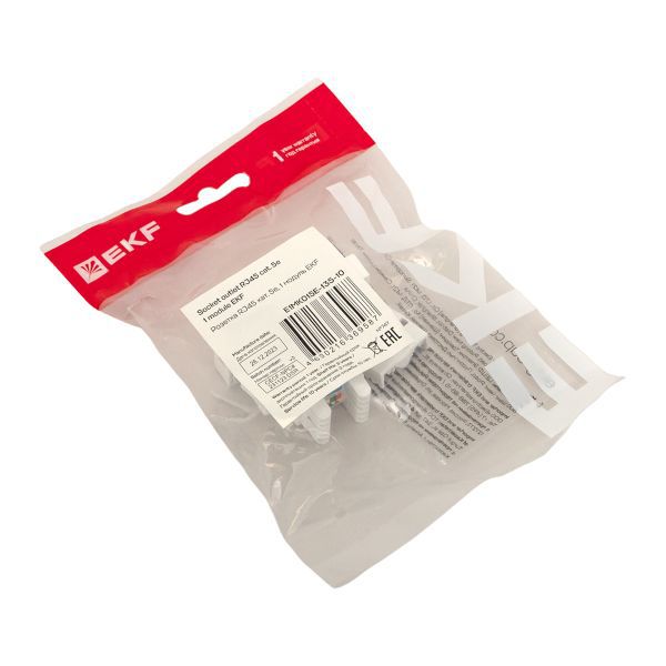  Розетка компьютерная 1мод. RJ45 кат.5E EKF E1MK015E-135-10 фото в каталоге от BTSprom.by