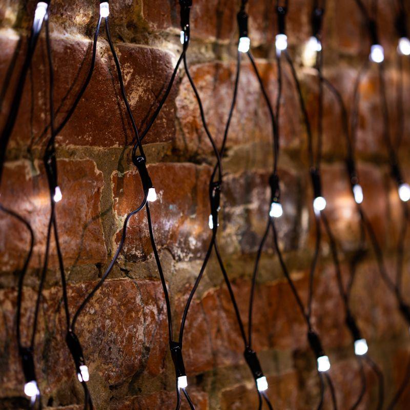  Гирлянда светодиодная "Сеть" 2х2х1.5м 136LED бел. 10Вт 230В IP65 свечение с динамикой провод ПВХ черн. Neon-Night 215-005 фото в каталоге от BTSprom.by