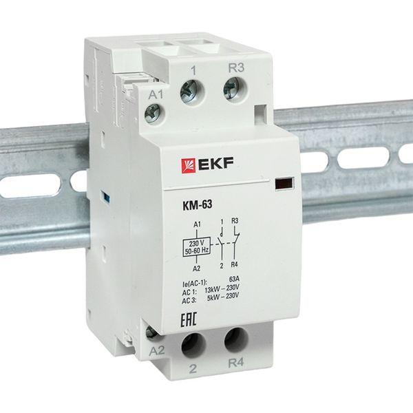  Контактор модульный КМ 63А NО+NC (2 мод.) EKF km-2-63-11 фото в каталоге от BTSprom.by