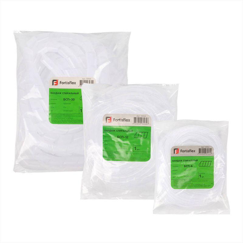  Бандаж спиральный БСП-8 (уп.10м) Fortisflex 59163 фото в каталоге от BTSprom.by