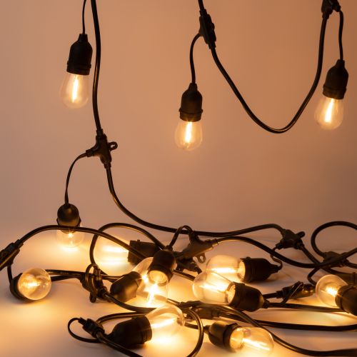  Гирлянда светодиодная "Белт Лайт" 4.5м 10LED тепл. бел. E27 IP65 220В на подвесах с лампами филамент дл. провода 60см каучук набор Эра Б0056017 фото в каталоге от BTSprom.by