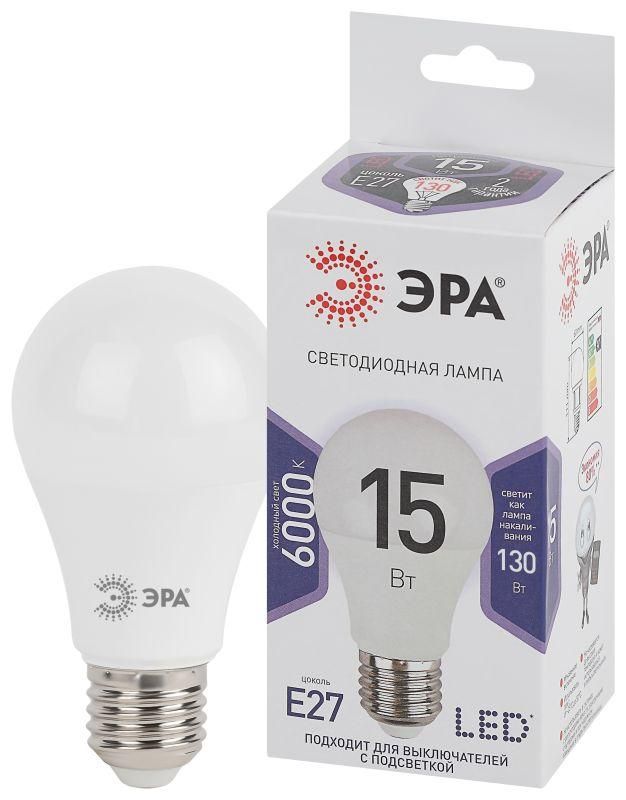 лампа светодиодная a60-15w-860-e27 грушевидная 1200лм эра б0031396 от BTSprom.by