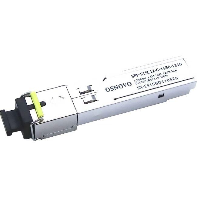  Модуль SFP SC 125 Гбит/сек до 3км Tx:1550/Rx:1310 DDM SFP-S1SC12-G-1550-1310 OSNOVO 1000634336 фото в каталоге от BTSprom.by