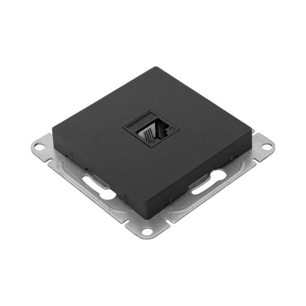  Розетка телефонная 1-м СП Эпика RJ11 механизм черн. EKF UP1-SOB-RJ11 фото в каталоге от BTSprom.by