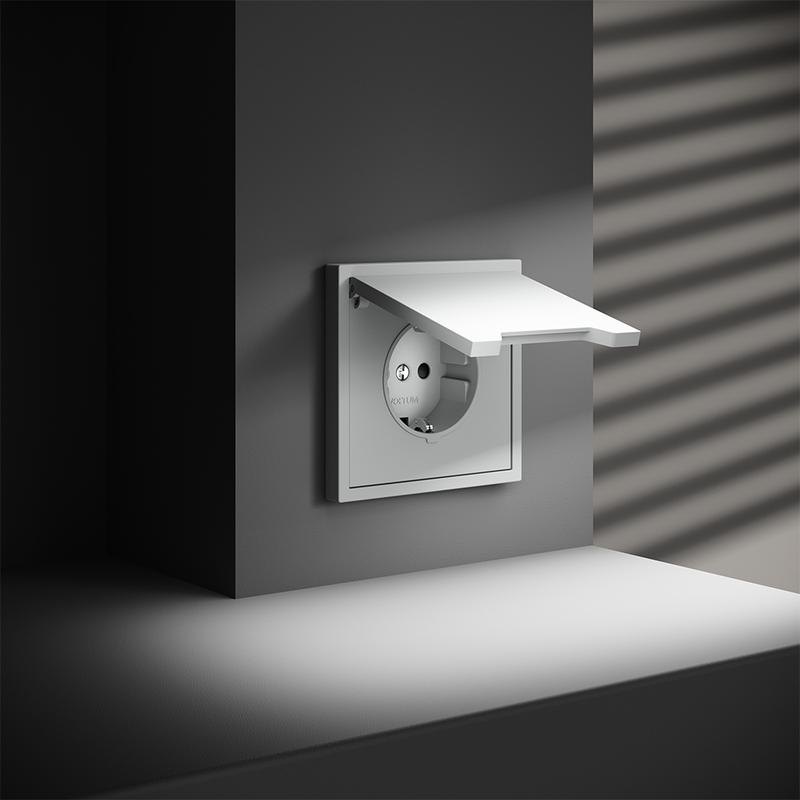  Розетка 1-м СП S70 16А с заземл. защ. шторки + крышка механизм бел. матов. Voltum VLS040302 фото в каталоге от BTSprom.by