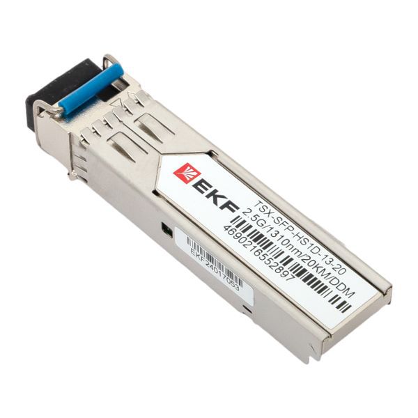  Модуль SFP 2.5Гб одинарное одномодовое оптоволокно 1310нм дальность 20км TSX EKF TSX-SFP-HS1D-13-20 фото в каталоге от BTSprom.by