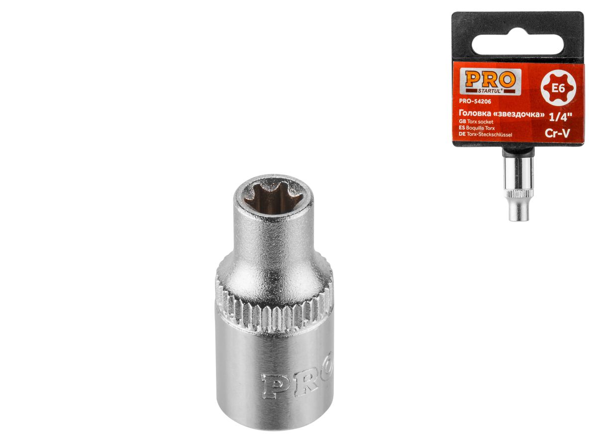 головка "звездочка" 1/4" е4 pro startul (pro-54204) pro-54204 от BTSprom.by