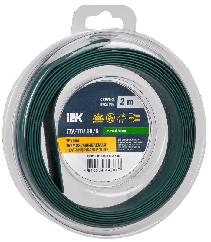 трубка термоусадочная тту нг-ls 10/5 зел. (уп.2м) iek udr12-010-005-002-k06-t от BTSprom.by