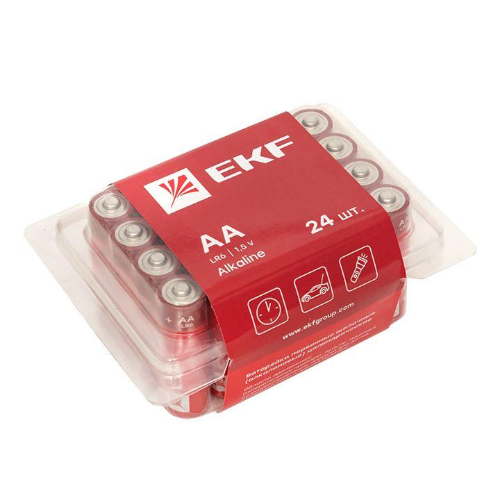 элемент питания алкалиновый aa/lr6 пласт. бокс (уп.24шт) ekf lr6-box24 от BTSprom.by