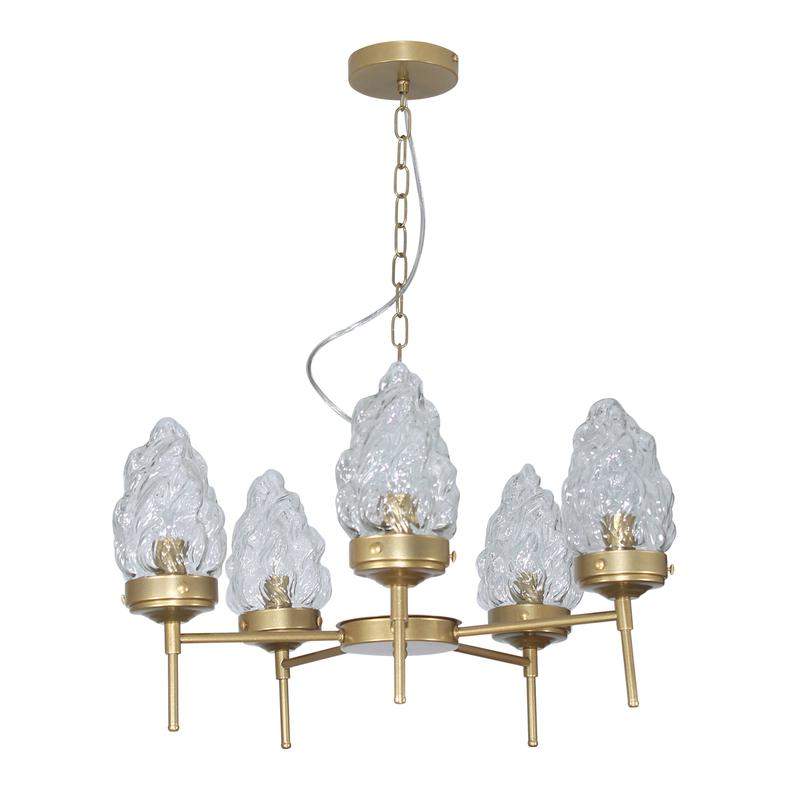  Светильник "Фламенко" 151 НПБ 01-5х40-101 Е14 [ИМ] подвесной зол. Элетех 1005405319 фото в каталоге от BTSprom.by