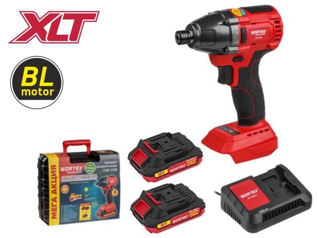 аккум. ударный гайковерт/винтоверт wortex cwr 0118 в чем. all1 xlt set бесщет., 18 в, 160 н*м (внутр. шестигр. 1/4 ", вес 1.4 кг) 0329286 от BTSprom.by