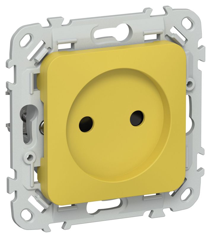 розетка сп flite рсш01-0-флжк 10а без заземл. с защ. шторками механизм желт. карри iek fi-r13-10-k44 от BTSprom.by