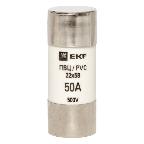  Вставка плавкая цилиндрическая ПВЦ 22х58 50А EKF pvc-22x58-50 фото в каталоге от BTSprom.by