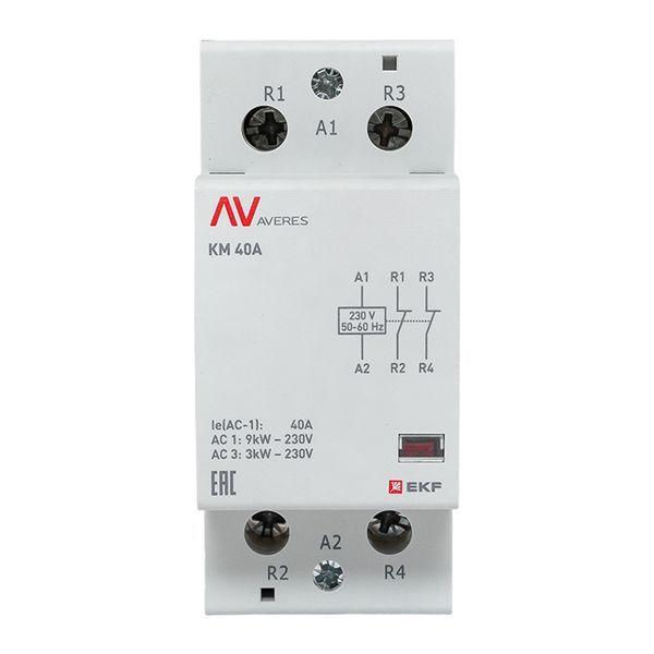  Контактор модульный КМ 40А 2NC 230В AC (2 мод.) AVERES EKF km-av-2-40-02-230V фото в каталоге от BTSprom.by