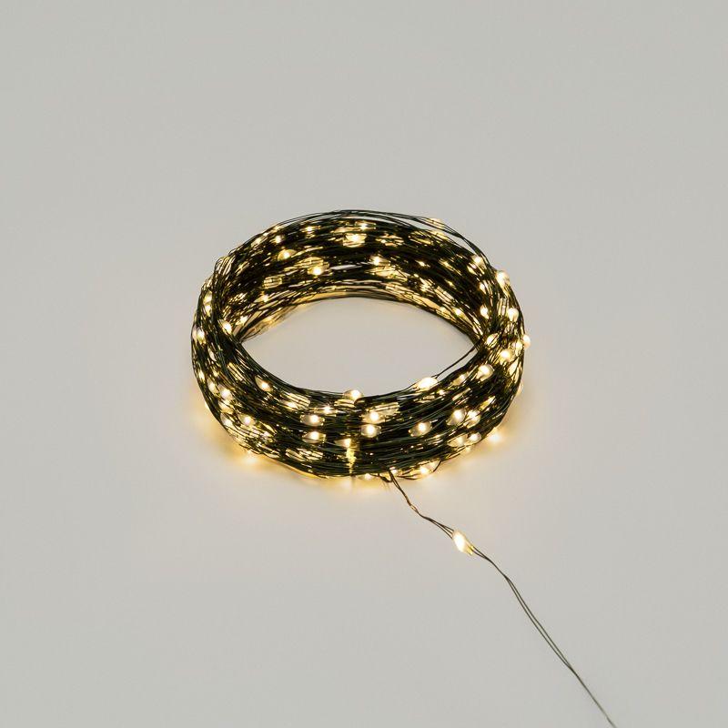  Гирлянда "Роса" 30м 300LED тепл. бел. IP20 230В с контроллером провод зел. Neon-Night 303-276 фото в каталоге от BTSprom.by