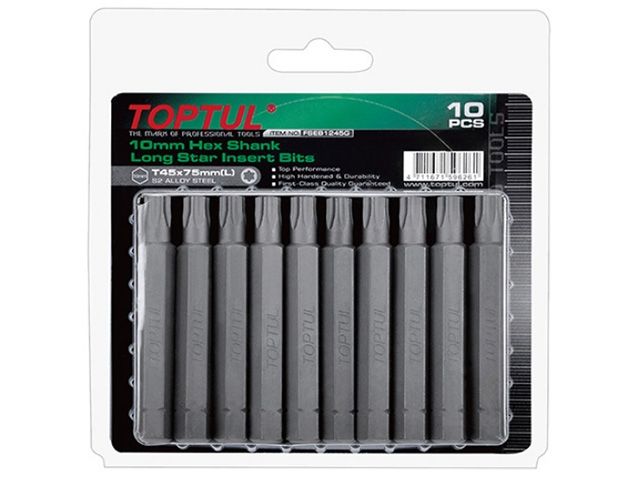 насадка torx t20 75мм long 10шт блистер toptul fseb1220g от BTSprom.by