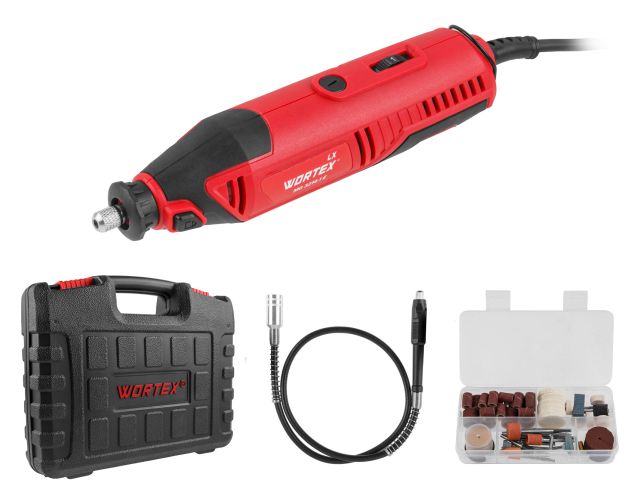 гравер электрический wortex lx mg 3214-1 e в чем.+аксессуары 130 вт,10000-35000 об/мин,цанги 3,0/3,2 (в чем. +100 аксесс., гибкий вал) 1333744 от BTSprom.by