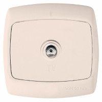  Розетка телевизионная TV СП Рондо сл. кость SchE RAT-1-SI фото в каталоге от BTSprom.by