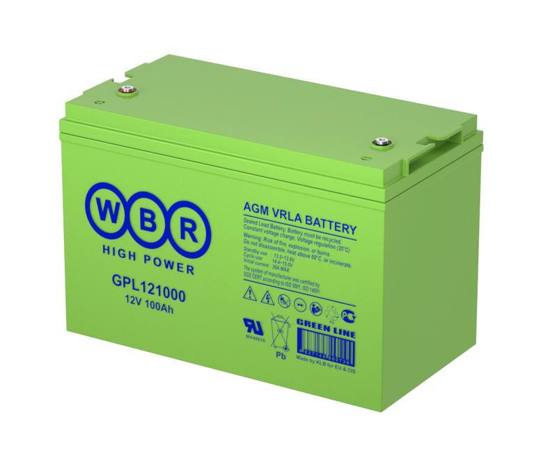 аккумулятор 12в 100ач wbr gpl121000 wbr от BTSprom.by