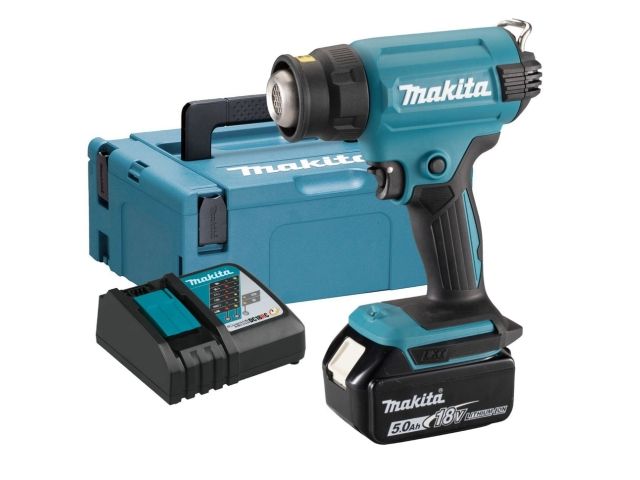 аккум. термовоздуходувка lxt  dhg180rt1j makpac  makita (18.0 в, 1 акк., 5.0 а/ч li-ion, 550 град, кейс makpac ,насадки. 1,з/у) dhg180rt1j от BTSprom.by