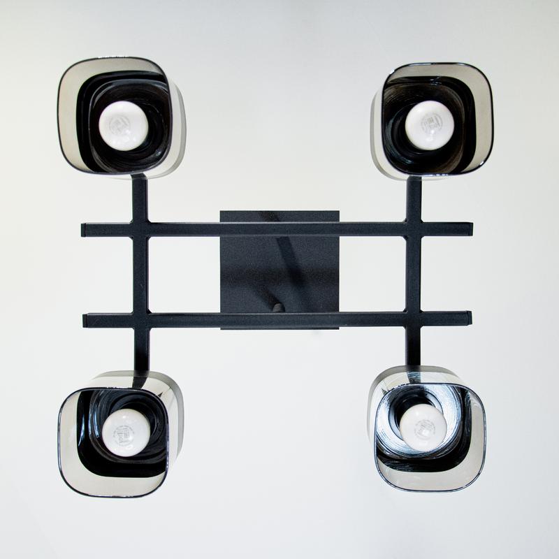  Светильник "Базиль" 141 (плафон 8421) НПБ 01-4х60-124 Е27 ИУ черн. муар Элетех 1005404676 фото в каталоге от BTSprom.by