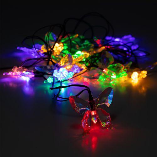  Гирлянда светодиодная садовая "Бабочки" 5.8м 20LED на солнечной батарее ERASF22-15 ЭРА Б0053364 фото в каталоге от BTSprom.by