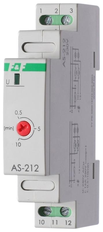 автомат лестничный as-212 (монтаж на din-рейке 1мод. 230в 16а 1z ip20) f&f ea01.002.009 от BTSprom.by