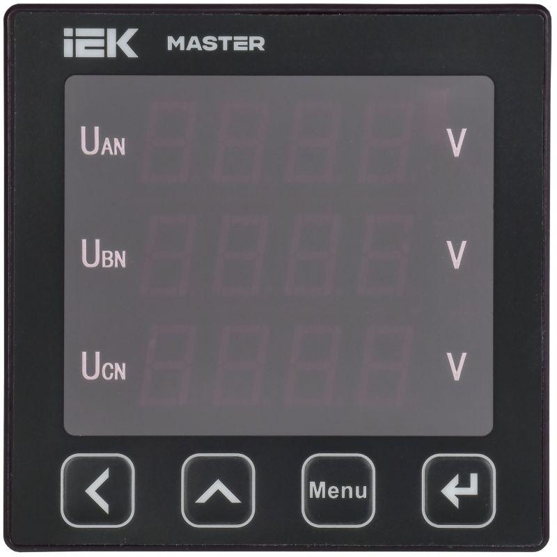  Вольтметр цифровой щитовой 3ф RS-485 96х96 LED MASTER IEK MI-DV21-6-3-1-LED фото в каталоге от BTSprom.by