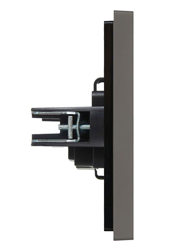  Розетка 1-м СП FORTE&PIANO FP318 10А без заземл. без защ. шторок винт. крепл. сер. IEK FP-R10-10-K03 фото в каталоге от BTSprom.by