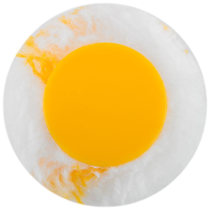  Ролик сменный полиакриловый с желт. полосой "миди" диам. 30/54мм ворс 12мм 100мм бел. FIT 02623 фото в каталоге от BTSprom.by