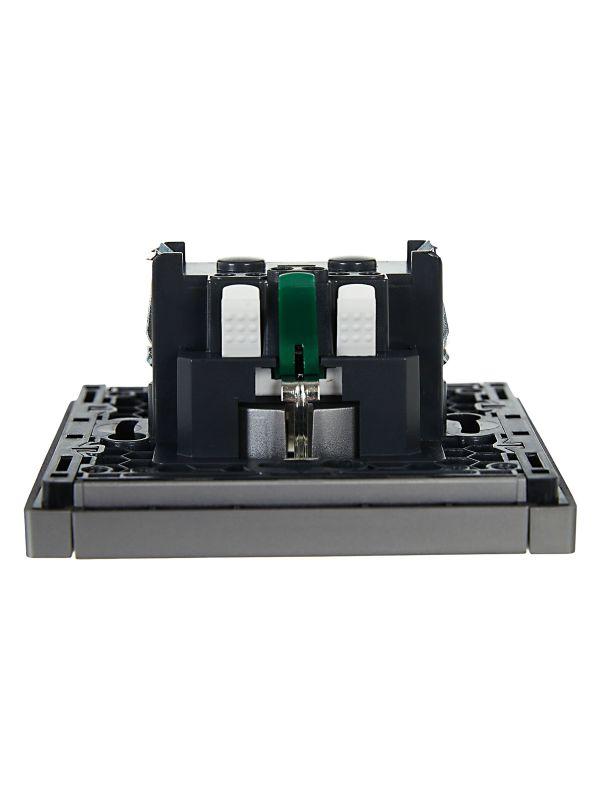  Розетка СП FORTE&PIANO FP514 16А с заземл. без защ. шторок безвинт. крепл. сталь IEK FP-R11-16-1-K46 фото в каталоге от BTSprom.by