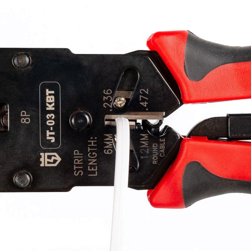  Кримпер многофункциональный с 3-мя смен. модулями для обжима RJ-45 RJ-12 RJ-11 КВТ 79759 фото в каталоге от BTSprom.by