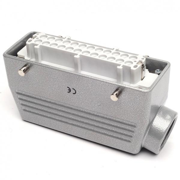 розетка боковой ввод 24 полюса 16а emas ebm24pu10 от BTSprom.by