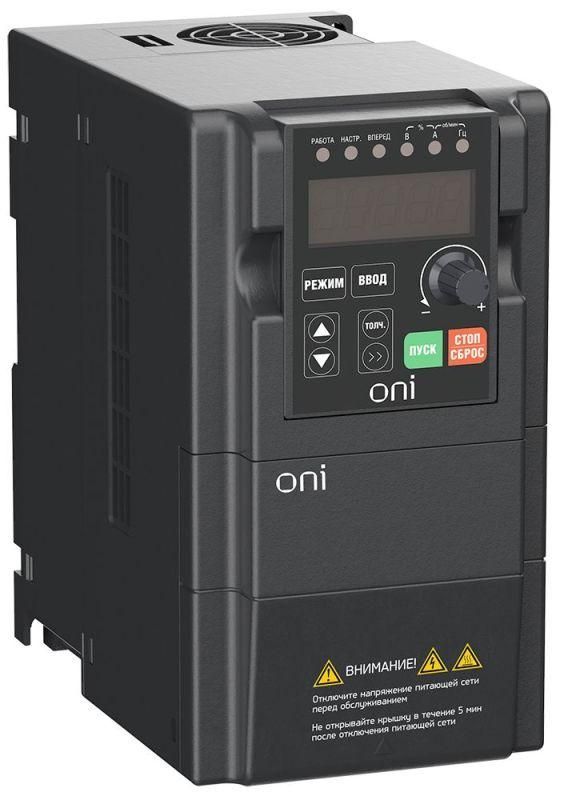 преобразователь частоты a150 380в 3ф 0.75квт 3а встроенный торм. модуль oni a150-33-075ht от BTSprom.by