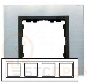 Рамка 4-м Simon82 нерж. сталь Simon 82847-37 фото в каталоге от BTSprom.by  Рамка 4-м Simon82 нерж. сталь Simon 82847-37 фото в каталоге от BTSprom.by