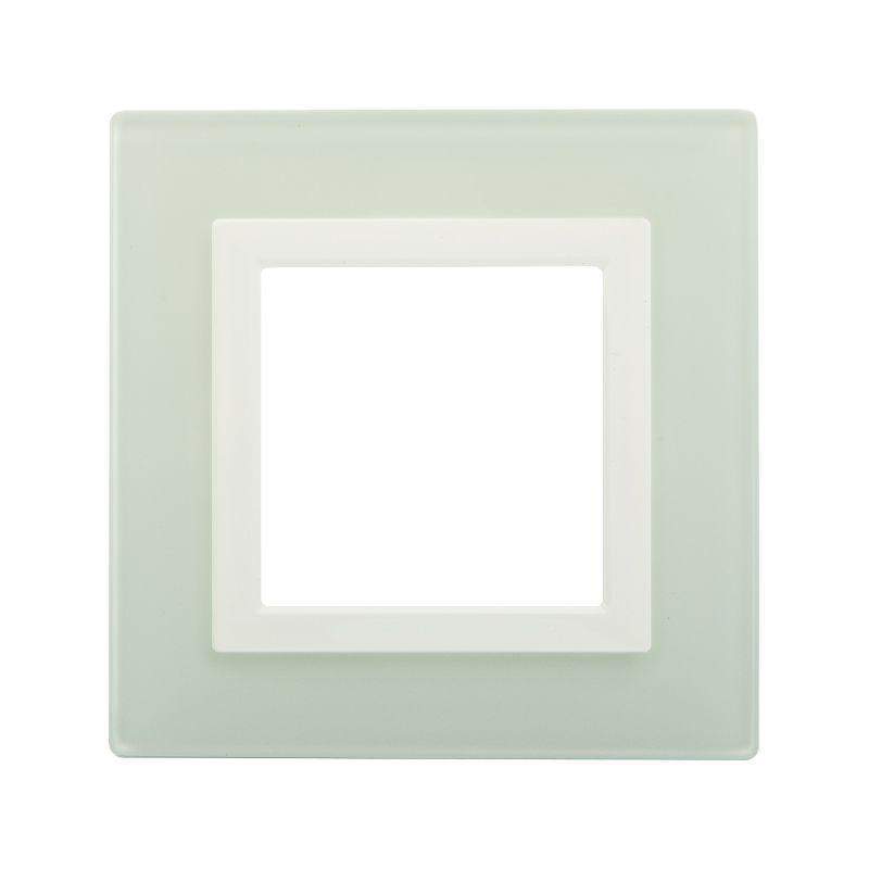 рамка 1-м 2мод. avanti натуральн. стекло свет. зел. dkc 4406822 от BTSprom.by