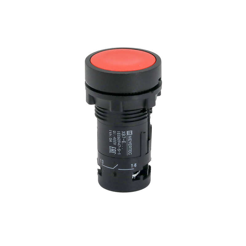 кнопка плоская с фиксацией 1no+1nc ip54 пластик mtb7-eh45 красн. овен 132695 от BTSprom.by