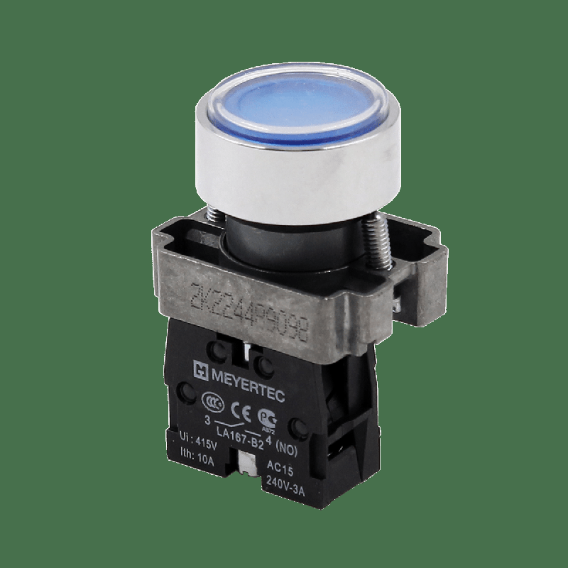 кнопка плоская 1no ip67 металл mtb2-baf61 син. овен 132649 от BTSprom.by