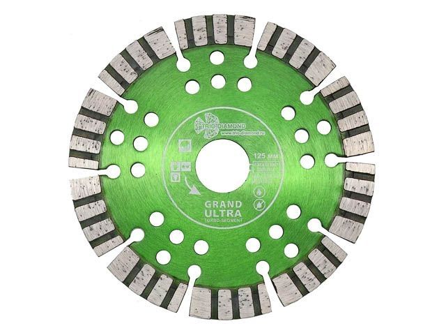 алмазный круг 125х22,23мм по ж/бетону сегмент grand trio-diamond (аналог tr702) gts732 от BTSprom.by