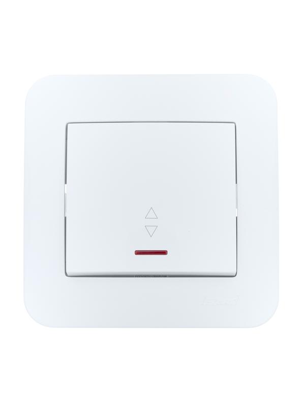 переключатель проходной 1-кл. 1п сп asti 10а ip20 с подсветкой бел. lezard 7081-0202-114 от BTSprom.by