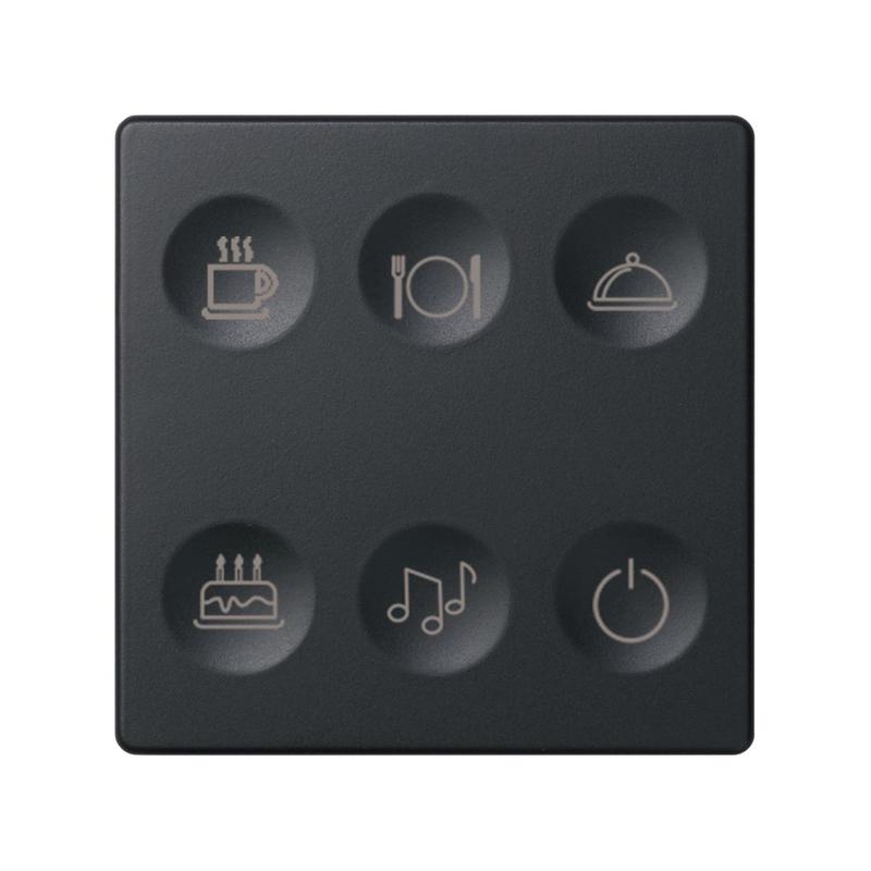 выключатель сенсорный 6-кл. сп simon 82 sense ip20 с тематич. маркир. т2 графит simon 8000664-038 от BTSprom.by