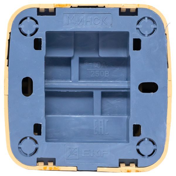  Выключатель 2-кл. 2п ОП Минск 10А IP20 с индикатором светл. дерево EKF EGV10-123-30 фото в каталоге от BTSprom.by