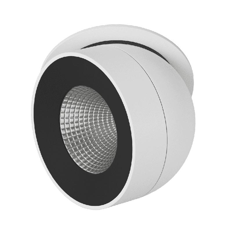 светильник светодиодный потолочный встраив. поворотный fa ч/б 12 4вт ip20 тепл. бел. 3000к designled 00-00003552 от BTSprom.by